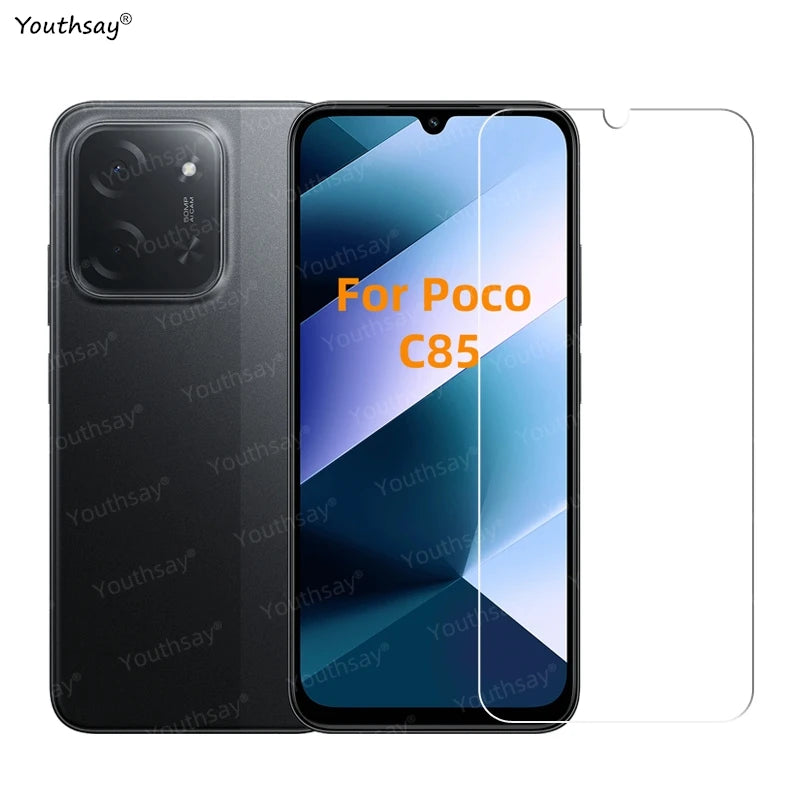 6in1 Full Gule Glass For Xiaomi Poco C85 Tempered Glass Poco C85 Screen Protector Protective Phone Camera Lens Film Poco C85