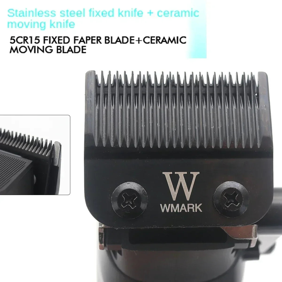 WMARK NG-125 Professional Hair Clipper – 7500RPM, Rotating Motor, 5 Blade Adjustments