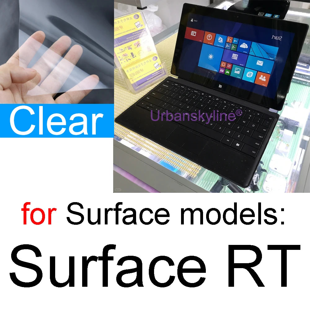 Screen Protector for Surface Pro 10 9 8 7 6 5 4 3 2 X for Microsoft Laptop 7 GO 3 Book 3 2 1 RT Film Clear Studio HD Skin Guard