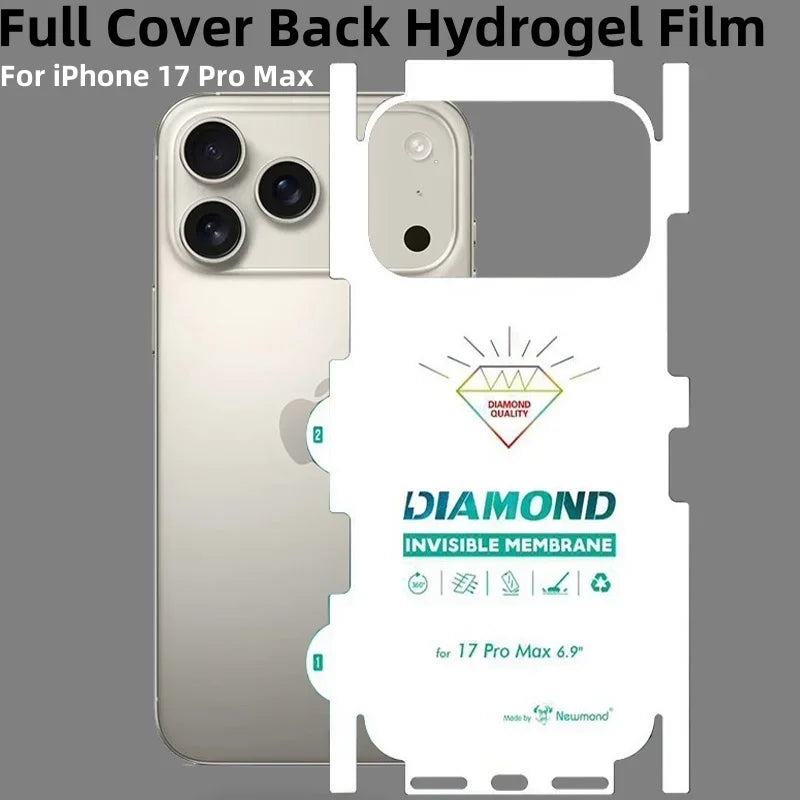 Full Cover Back Hydrogel Film For iPhone 17 Pro Max 17 Air 17 Clear Matte Screen Protector Film For iPhone 17 Pro Max Stickers