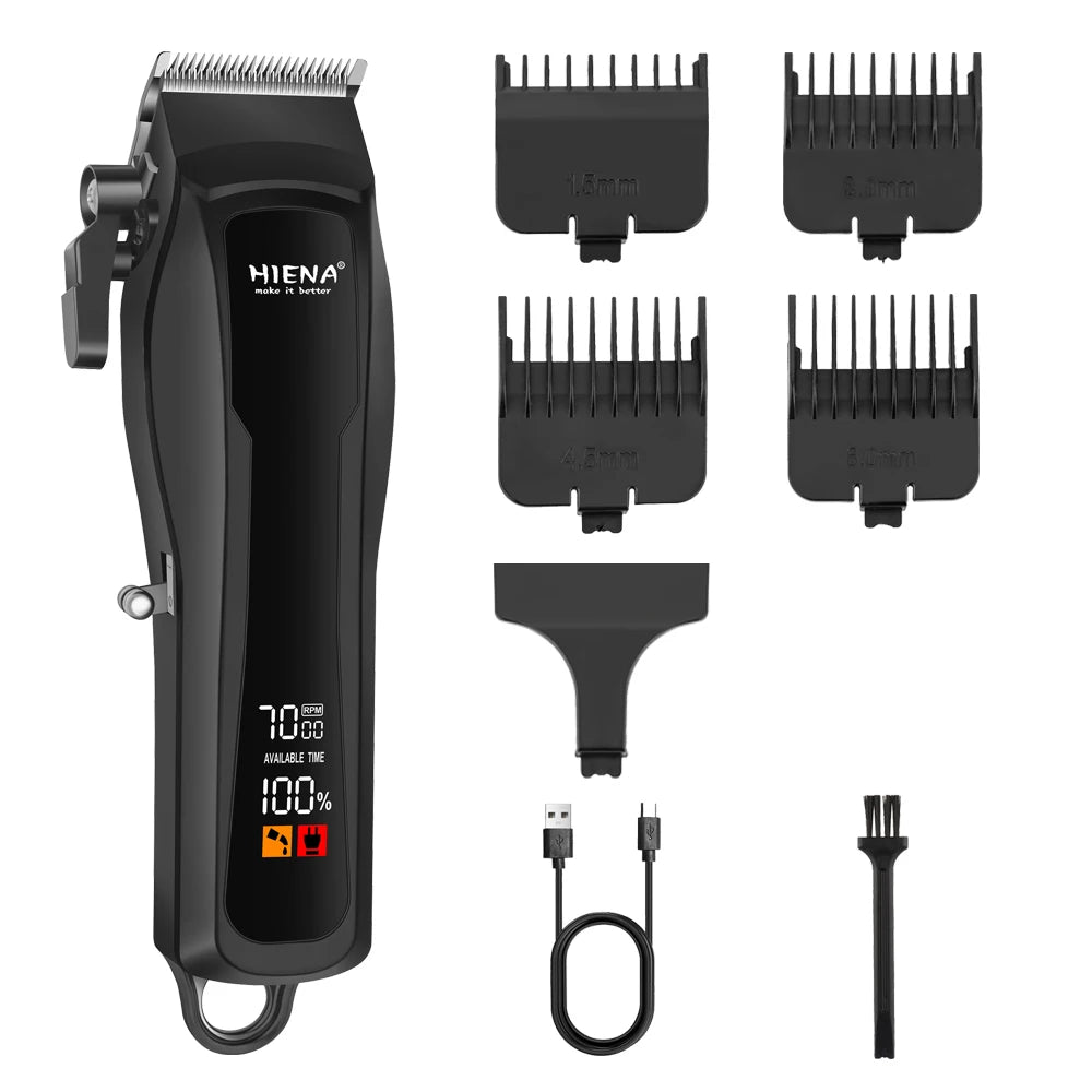 Professional Hair & Beard Trimmer – Cordless, Rechargeable Grooming Kit