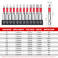1/2 Inches T5-T40 Torx Screwdriver Bit Set,Impact Tough Magnetic S2 Alloy Steel Star Bit with Base