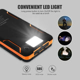20000mAh Solar Power Bank External Battery Pack Folding Solar Panel Double USB Charger Phone for Smart Phone