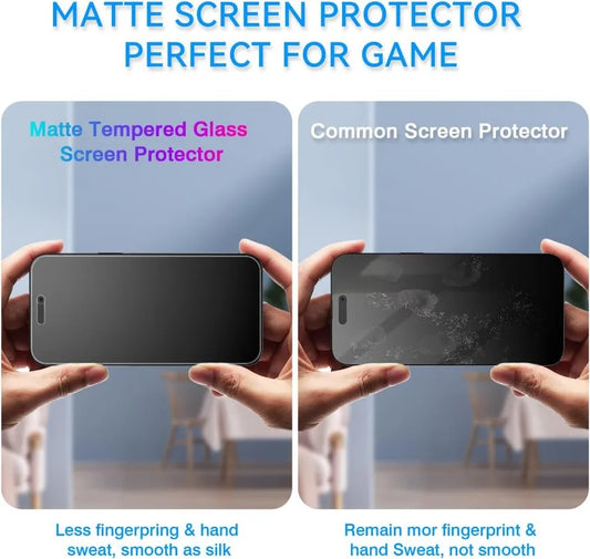 3Pcs Matte Tempered Glass For iPhone 16 15 14 13 12 11 Pro Max Frosted Screen Protectors for iPhone 15Plus 16Plus Protector