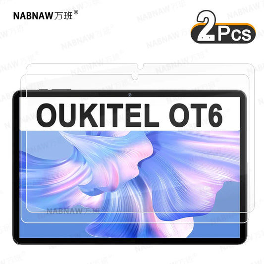 2 Pieces HD Scratch Proof Screen Protector Tempered Glass For OUKITEL OT6 10.1-inch Tablet Oil-coating Film