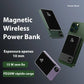 2025 New PD22.5W Super Fast Charging 10000 MAh Mini Ultra-thin Magnetic Wireless Power Bank Digital Display Mobile Power Supply