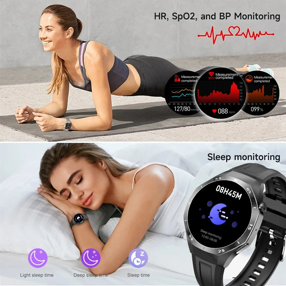 LAXASFIT 2025 New Smart Watch Men's 1.52 HD Screen Bluetooth Talk Heart Rate Monitor Men Women NFC Outdoor Sports