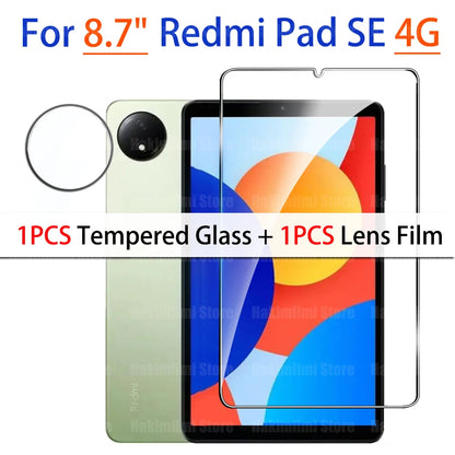 Screen Protector for Redmi Pad SE 4G (8.7 inch) 2024 Tablet Tempered Glass Film Rear Camera Anti-fall/Anti-scratch 8.7