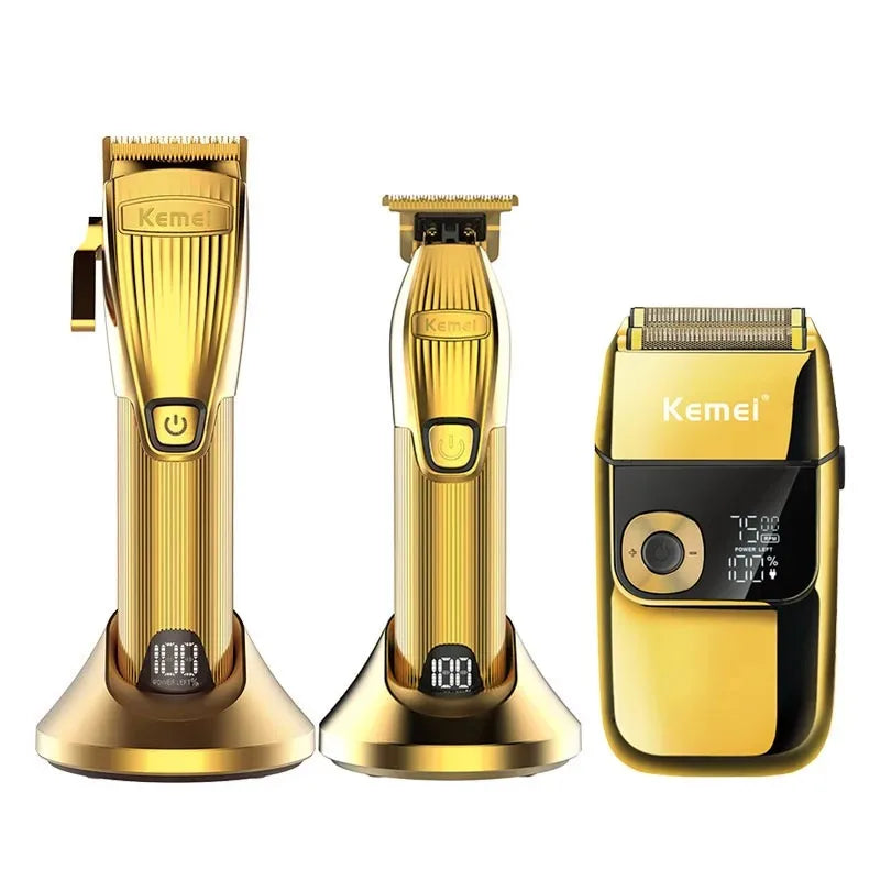 Kemei Professional Hair Trimmer – Electric Shaver & Rechargeable Hair Clipper