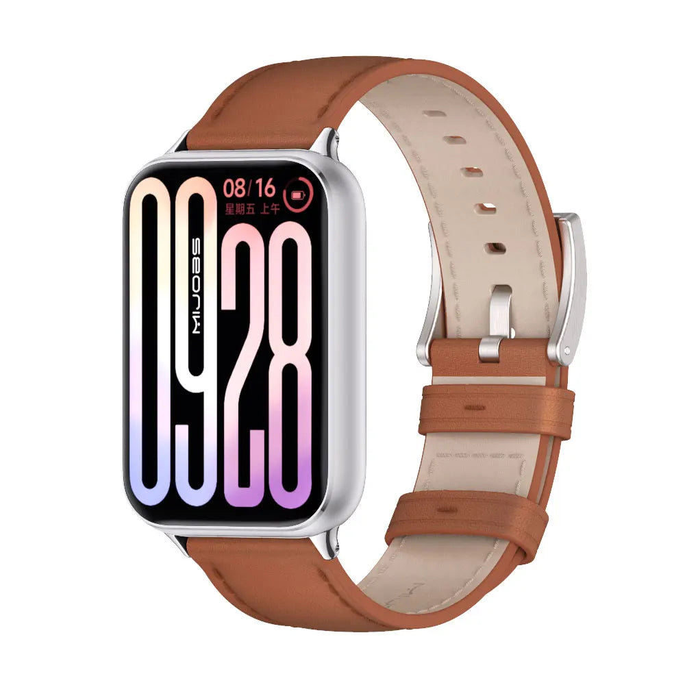 Mi Band 9 Pro Strap For Xiaomi Smart Band 9 Pro Leather Wristband For Mi Band 8 Pro Watchband For Redmi Watch 5 4 Accessories