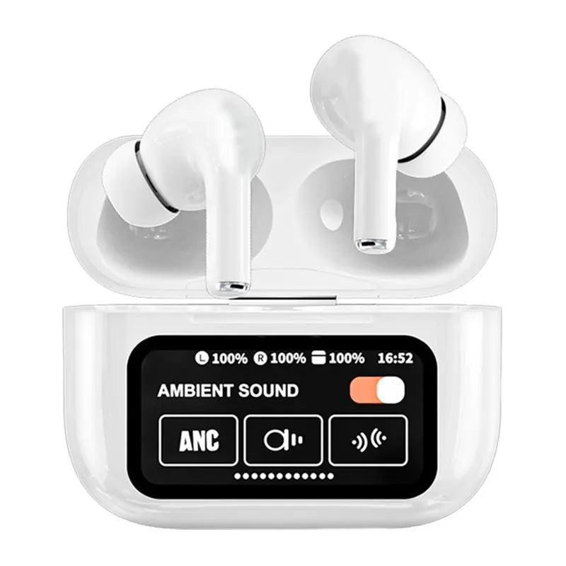 A9Pro Black in Ear Multi Function Touch Screen Wireless Bluetooth Earphones Compatible with Dual System 5.4 Bluetooth Waterproof