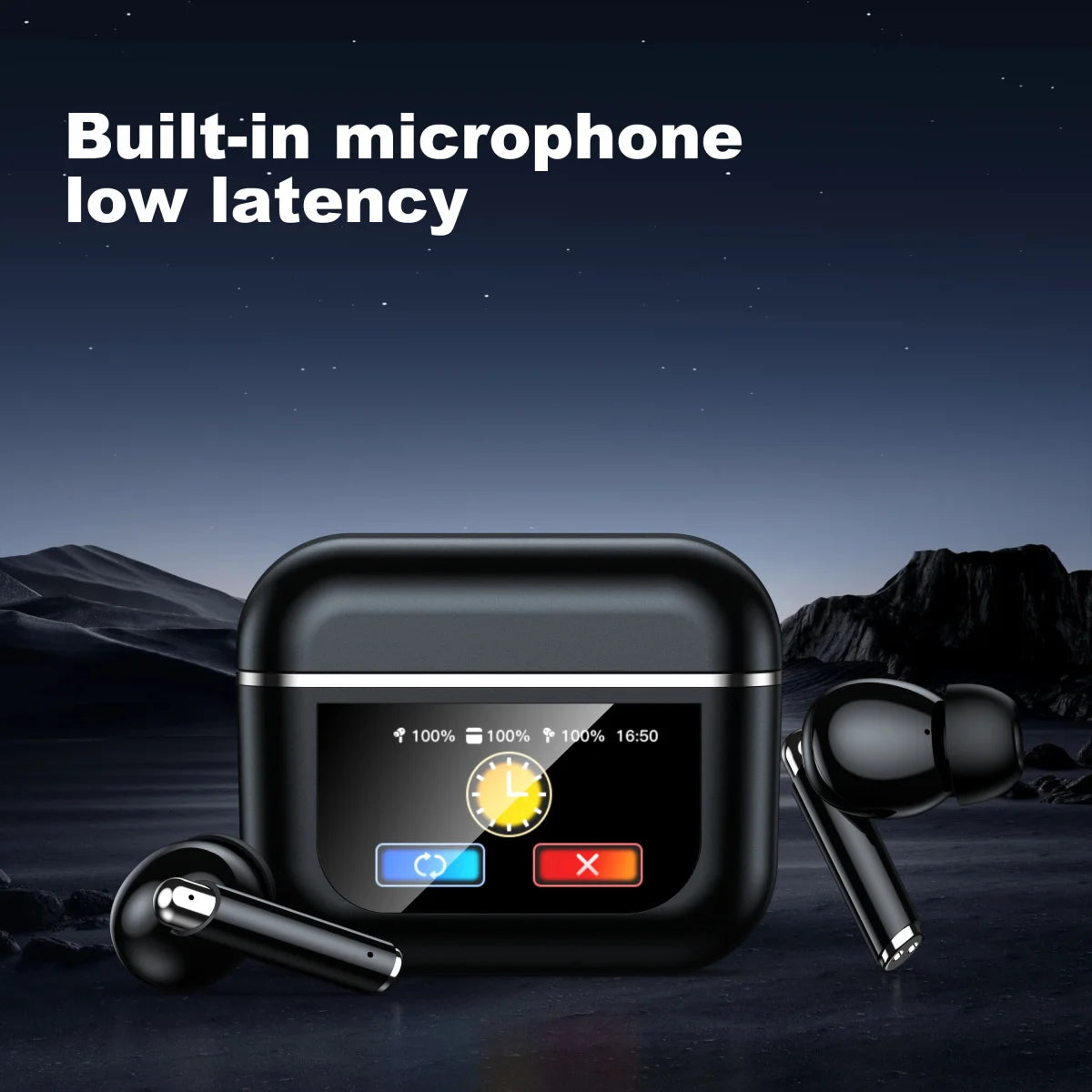 Bluetooth Headphones 5.3 Wireless Sports Headphones Anc+Enc Active Noise-Cancelling Wireless Earbuds Advanced Music Headphones