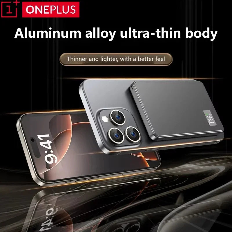 ONEPLUS 50000mAh Magnetic Portable Wireless PowerBank PD22.5W Fast Charging External Battery for Magsafe For iPhone Samsung HOT
