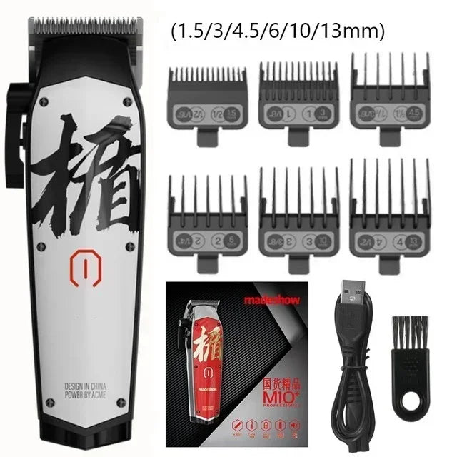 Madeshow M10/M11 Professional Hair Clipper – Titanium Ceramic Blade, 7000RPM Salon Trimmer