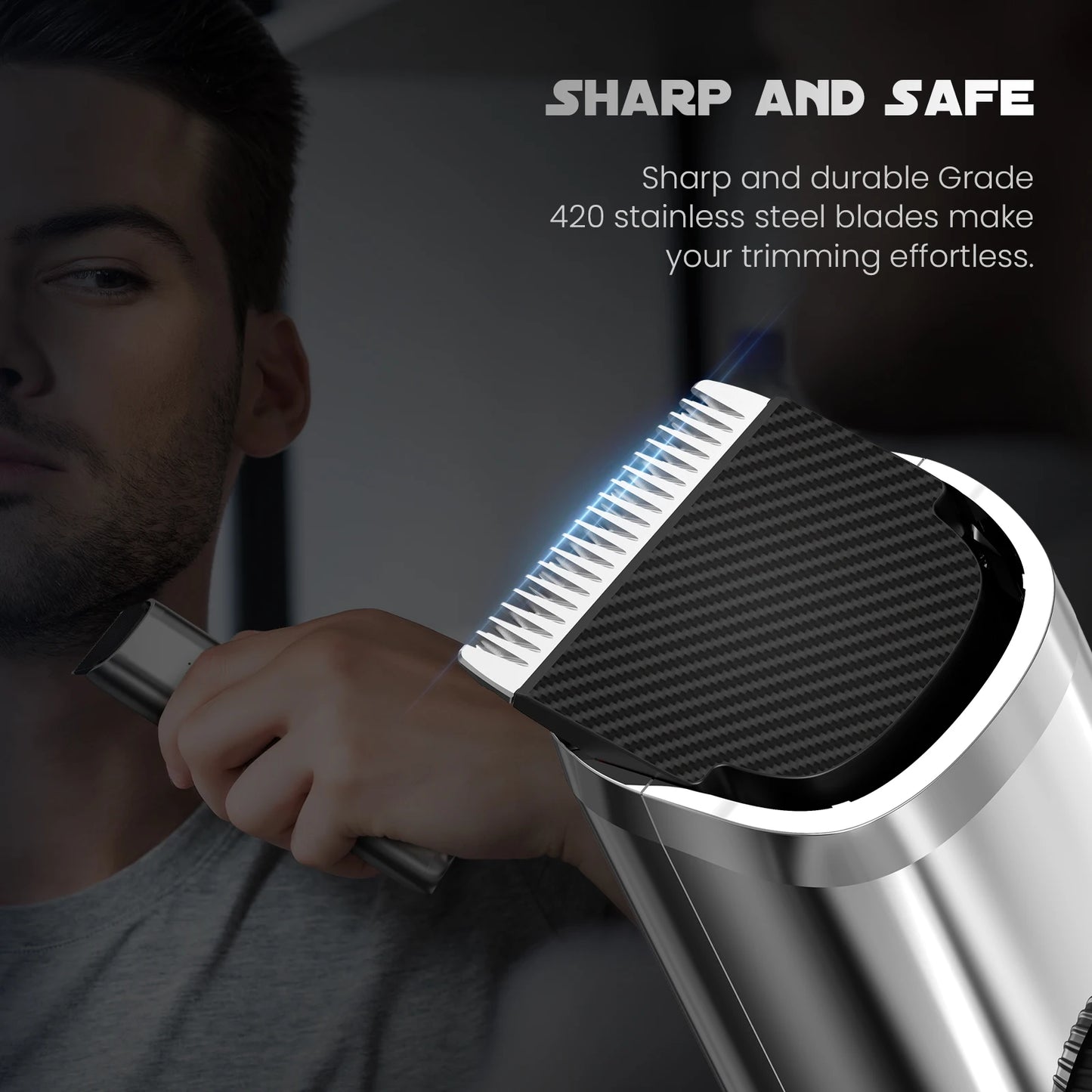 Cordless Professional Hair Clippers – Electric Barber Trimmer Kit for Men