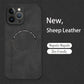 For Magsafe iPhone 15 14 13 12 11 Pro Max X XR XS max 14 15 Plus Sheepskin Vintage Magnetic Leather Soft Phone Case