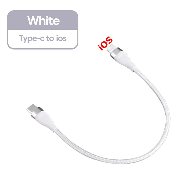 120W PD Fast Charger Type C Quick  3.0 USB C For iPhone 15 16 Samsung Xiaomi 0.25m USB C to C Short Cable