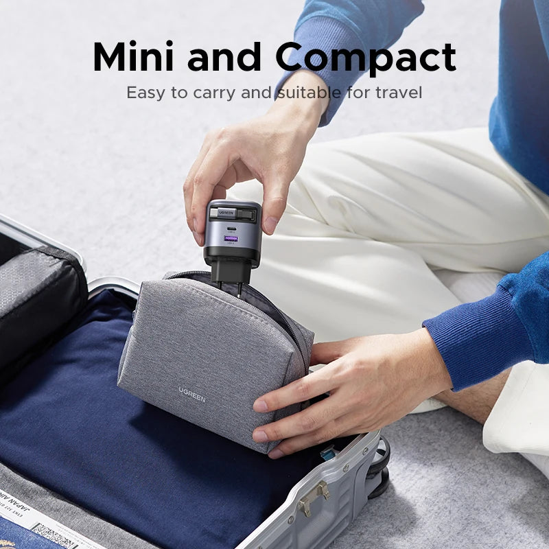 UGREEN 45W GaN Retractable Cable Charger UFCS PPS QC PD 3.0 For iPhone 17 16Pro Samsung S25 iPad Macbook Air Tablet Fast Charger
