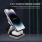 Foldable 3 In 1 Wireless Charging Station For iPhone 15 14 13 12 AirPods 3/2 iWatch 9 8 7 for Samsung Galaxy Magnetic Charger