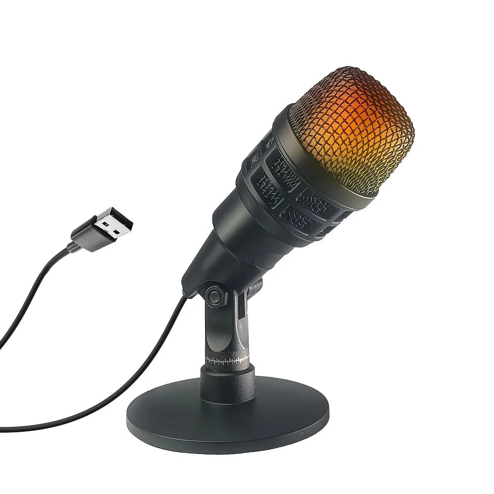 Mini USB RGB Condenser Microphone – Noise Reduction Mic for Streaming, Gaming & Calls