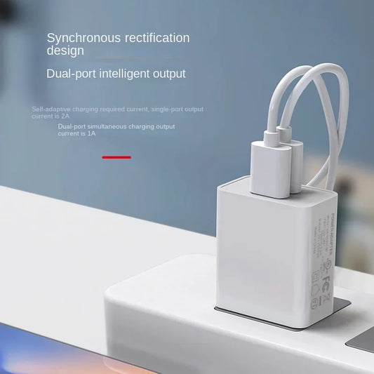 5V 2A US Plug USB Charging Dual Port Power Adapter For Home Travel Wall Quick Charger For Cell Phone Iphone Huawei Xiaomi Tablet