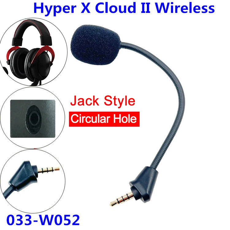 Replacement 3.5mm Mic for Kingston HyperX Cloud 2 & II X Core Gaming Headset