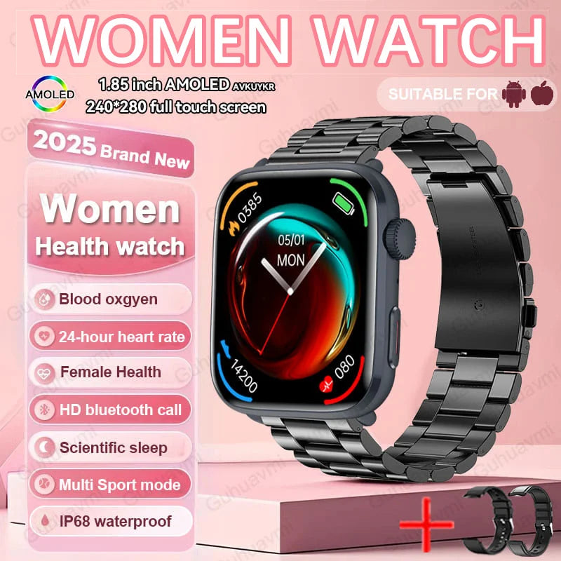 2025 New For Xiaomi Women AI Smart  watchDiagnosis Smart Watch HRV+PPG Blood Pressure Blood oxygen Health monitor IP68 NFC