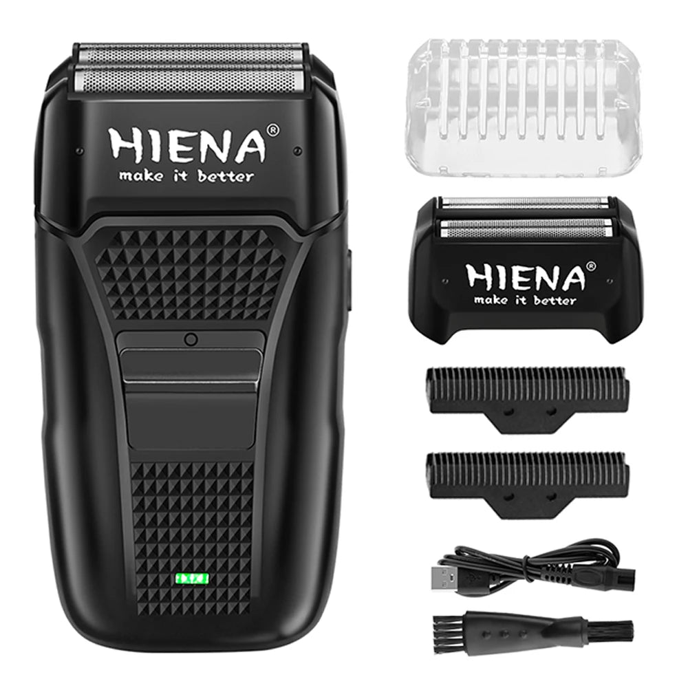 HIENA Professional Electric Shaver for Men – Rechargeable Hair Clipper with Metal Housing