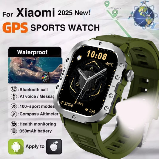 New GPS Sport Smart Watch Waterproof  BT Call MilitaryGrade Outdoor IP67 for Men Women Fashion Business