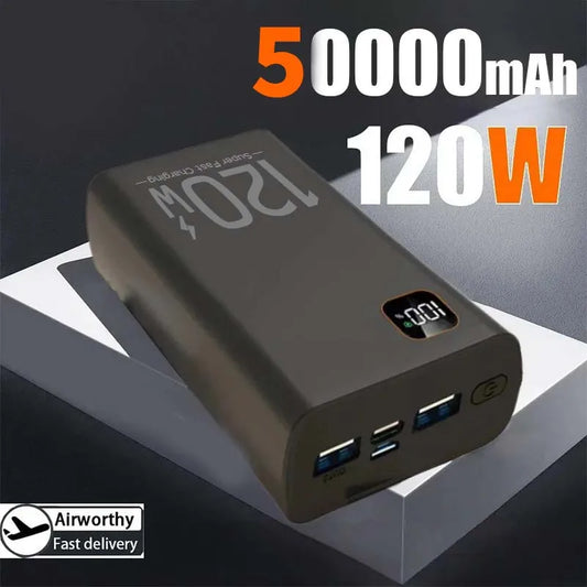 100000mAh High Capacity Power Bank 140W Super Fast Charging Portable  For iPhone Samsung Huawei Xiaomi