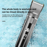 Professional Electric Hair Clipper – Waterproof, LED Display, USB Charging Set