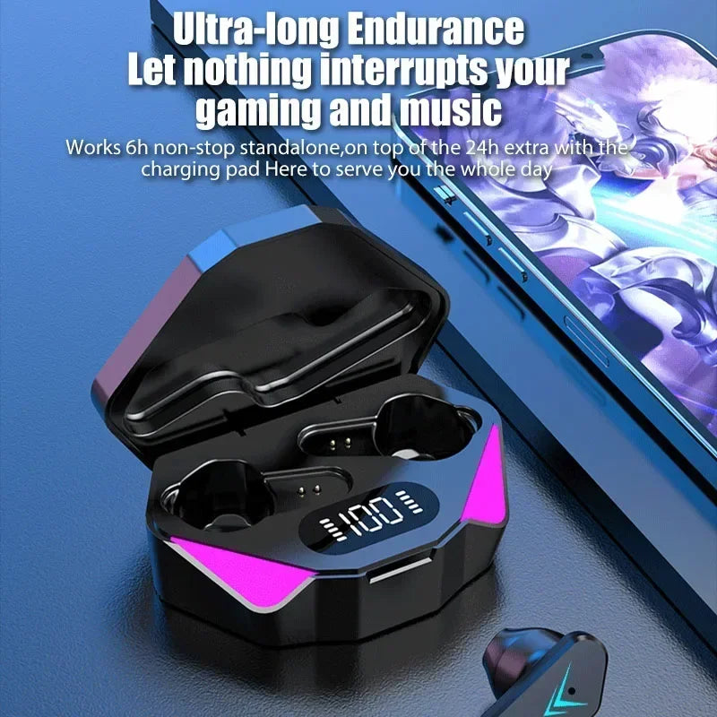 NEW AIR X15 Earphones Bluetooth Wireless Gamer 65ms Low Latency fone Gamer Gamer With Mic Handfree