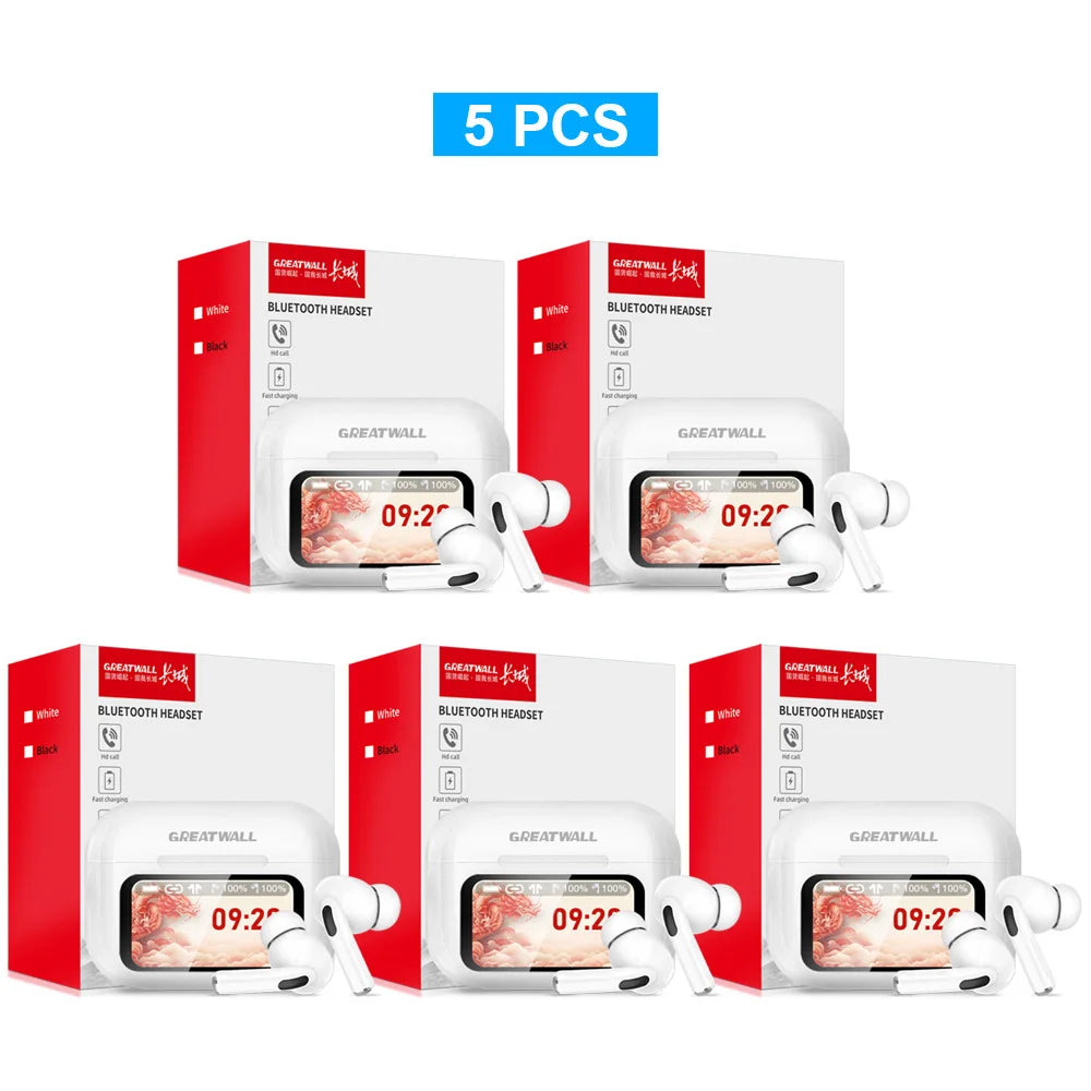 Original GREATWALL TWS Wireless Bluetooth Earphones HiFi HD Call Earbuds Music Headsets Touch Control With Built-In Microphone