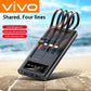 VIVO 200000mAh Solar Power Bank 3C Certification 4-in-1 Ultra Capacity LED Light Outdoor Charger Fast Charging External Battery