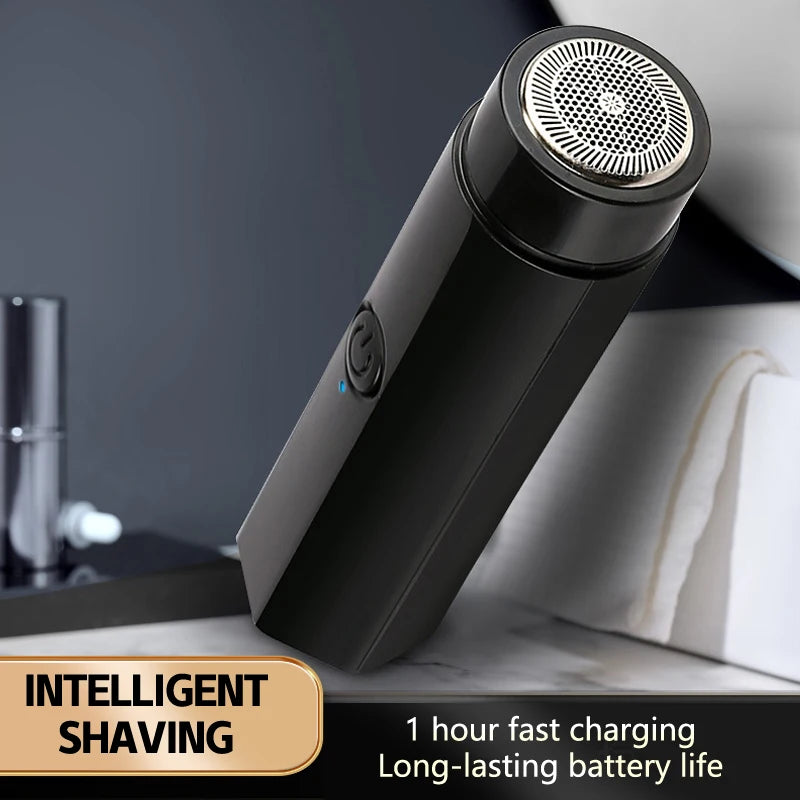 One-Button Electric Shaver – Portable Mini Rotary Razor for Men, Rechargeable Wet & Dry