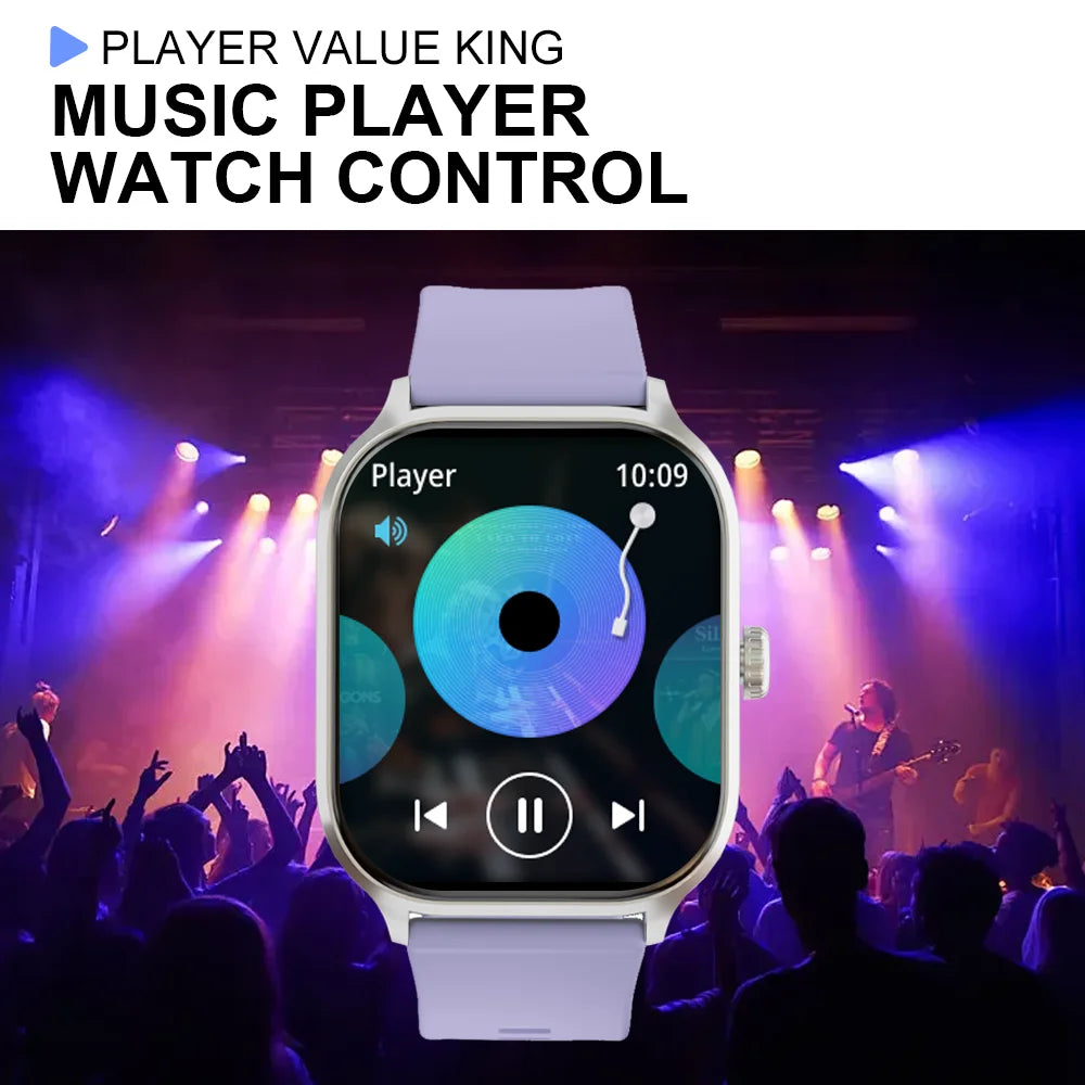 LAXASFIT 2025 New Smart Watch 2.01” Inch HD Screen Bluetooth Talk Pedometer IP68 Waterproof 123 Sport Modes