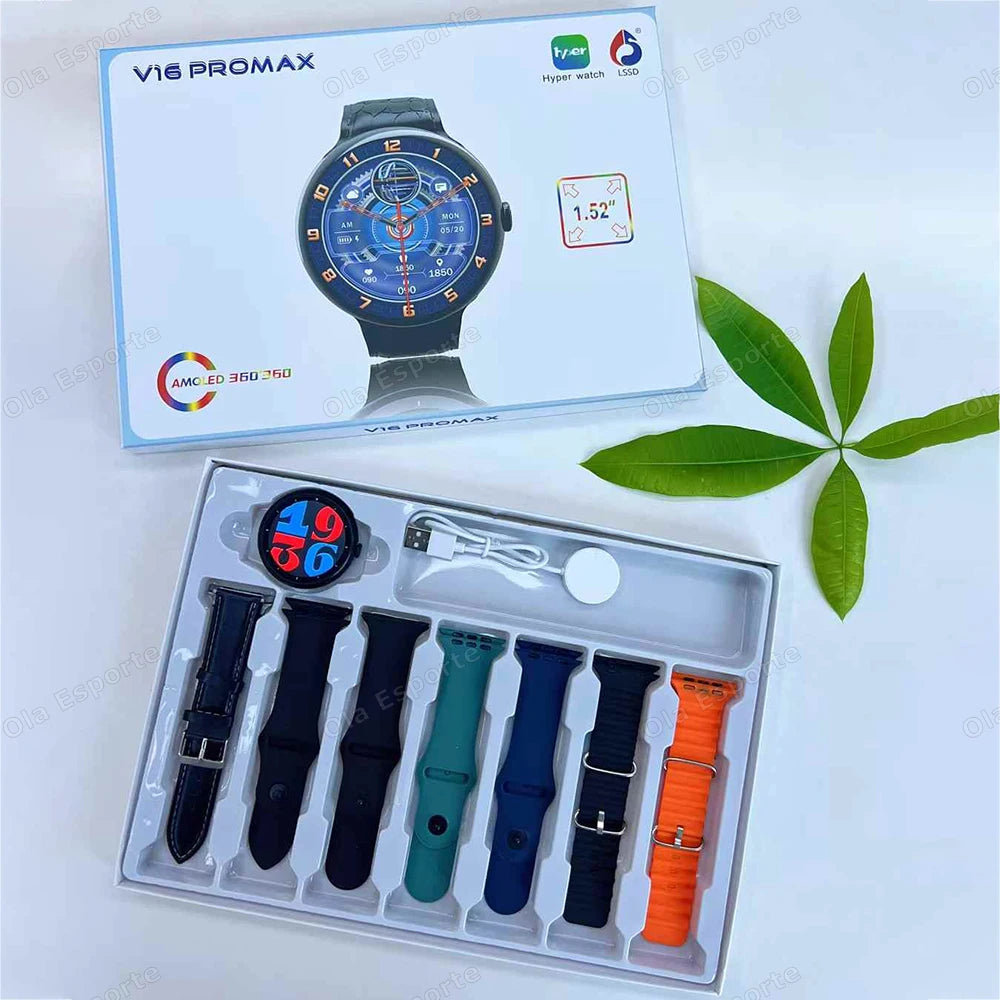 New Waterproof Smart Watch 2025 Heart Rate Multi-Strap Sleep Monitoring Sports Bluetooth Call Men Women