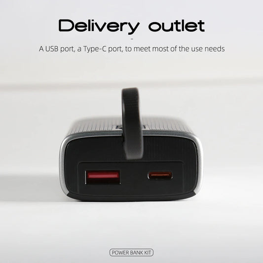 PD20W DIY Powerbank Kit TFT Color Screen No Battery 10000mah 21700/18650 Install Welding With Line 22.5W Fast Charging Case