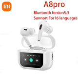 Xiaomi A8 Pro ANC Wireless Earphones LED Screen Noise Reduction Bluetooth 5.4 Android IOS Gaming Sports Earphones