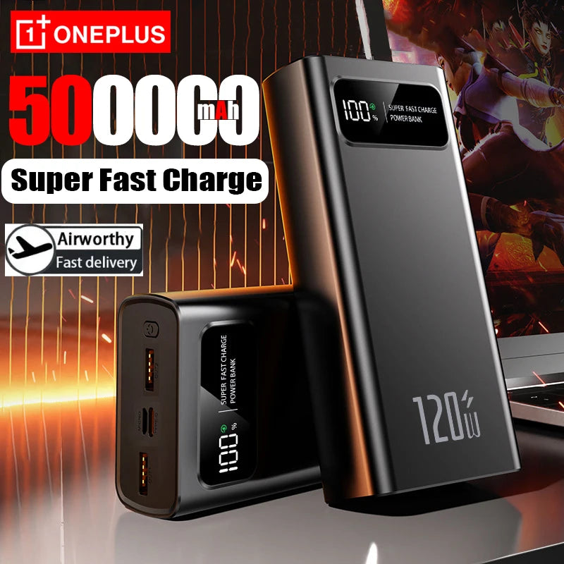 OnePlus 200000mAh LED Power Bank – 120W Super Fast Charging Portable External Battery for iPhone