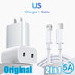 40W Dual USB C PD Fast Charger for iPhone 15 14 13 Pro Max iPad Air USB-C Type C Phone