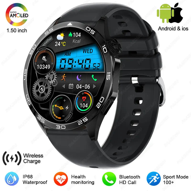 2025 New For Huawei Smart Watch Men Watch 4 Pro+ 1.50 Inch HD Screen Bluetooth Call Health Monitoring New Watch 4