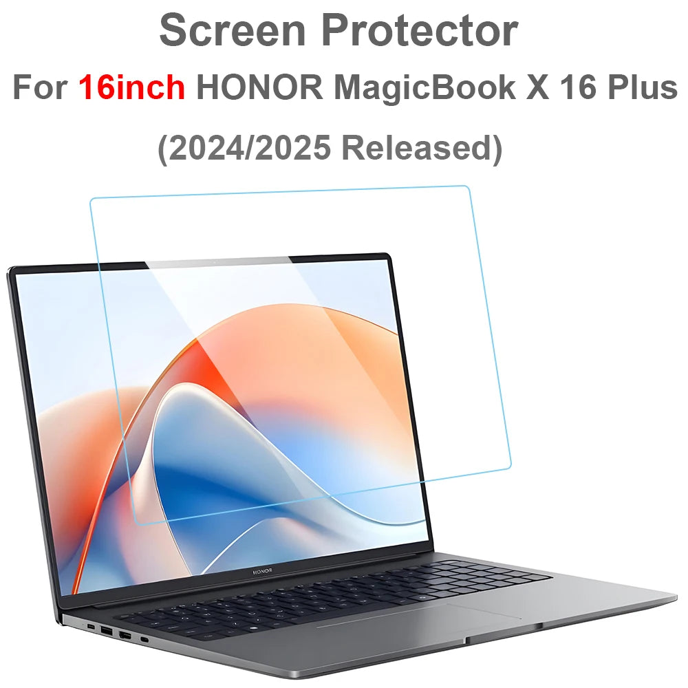 For 16Inch HONOR MagicBook X16 Plus 2024 2025 Screen Protector Scratch-proof Clear 0.3MM HD 9H NoteBook