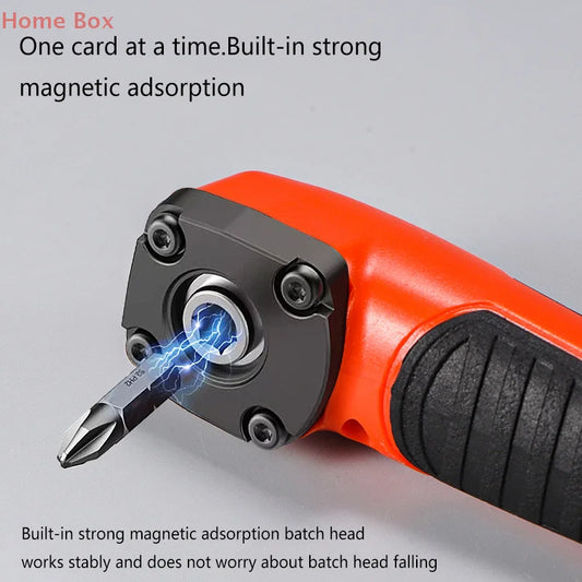 Multifunctional Electric Corner Screwdriver – High Torque 90° Right Angle Manual Tool (Blue & Orange)