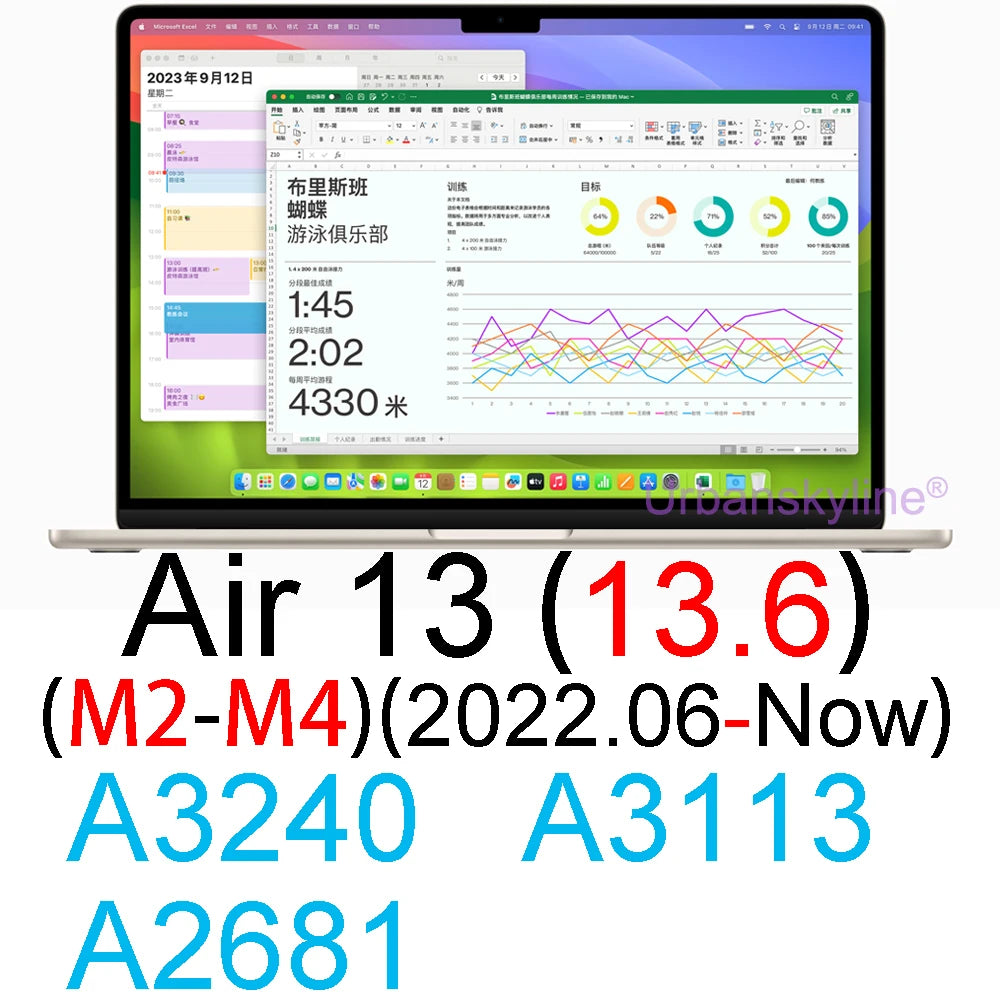 Screen Protector for MacBook Air 15 13 M4 Pro 14 16 M3 M2 M1 Touch Bar ID 11 12 HD Skin Film Guard Cover 13.6 A3241 A3240 Retina