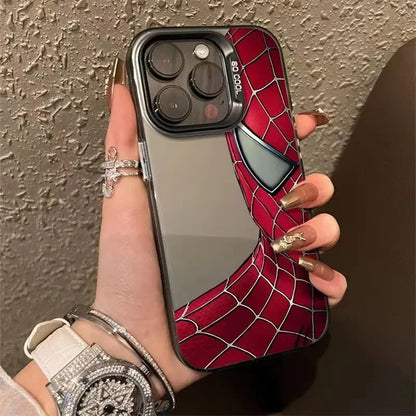 Marvel Spider Man Half Face Cool Phone Case For iPhone 16 15 14 13 12 11 Pro Max XR XS 7 8 Plus MINI Y2K Anti Fall Cute