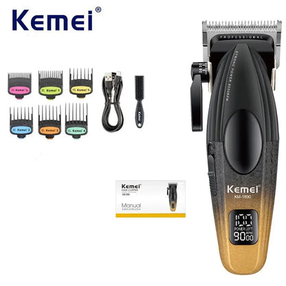 Kemei Professional Barber Clipper – Cordless, Metal Body, 9000RPM