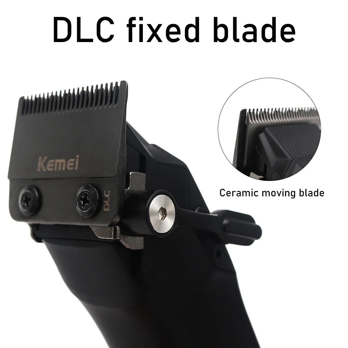Kemei KM-2796 Professional Hair Clipper – Brushless Motor, DLC Blade, 9000RPM