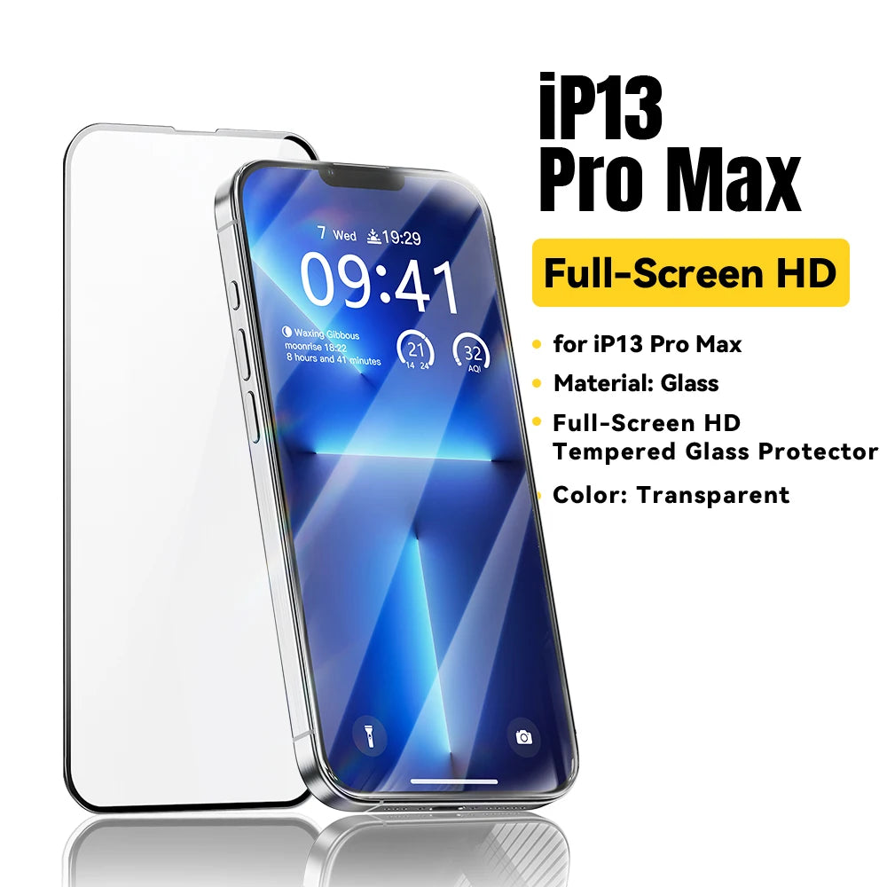 Essager Screen Protector for iPhone 16 15 14 13 Pro Max Plus 2Pcs HD Drop-proof And Dust-proof Tempered Glass Film Transparent