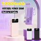 2025 New 50000mAh Power Bank Fast Charging Portable Phone External Battery for IPhone Samsung Xiaomi Huawei